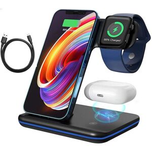 Chronus Wireless Charger - 3-in-1 Stand Dock for iPhone, Apple Watch, AirPods, Android Chronus Wireless Charger - 3-in-1 Stand Dock for iPhone, Apple Watch, AirPods, Android