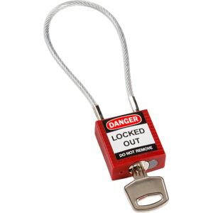 Brady Red Reinforced Plastic Safety Lock - 4.7mm Shackle Brady Red Reinforced Plastic Safety Lock - 4.7mm Shackle