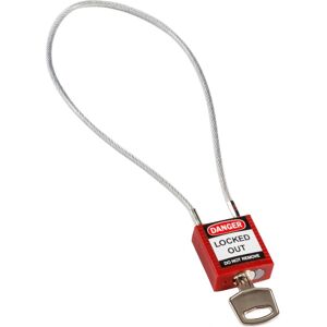 Brady Model 146124 Red Safety Padlock - Lockable, Corrosion-Resistant Brady Model 146124 Red Safety Padlock - Lockable, Corrosion-Resistant