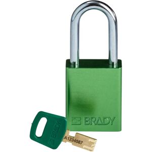 Brady Green Aluminum Padlock - 38ST-KD - Heavy Duty Security Lock Brady Green Aluminum Padlock - 38ST-KD - Heavy Duty Security Lock