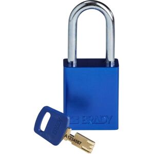 Brady ALU-BLU-38ST-KD Blue Aluminum Padlock - padlock Brady ALU-BLU-38ST-KD Blue Aluminum Padlock - padlock