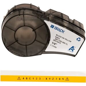 Brady M210 Vinyl Tape - Black, Yellow - 6.35mm x 6.4m Brady M210 Vinyl Tape - Black, Yellow - 6.35mm x 6.4m