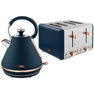 Tower Cavaletto - Midnight Blue - Kettle and Toaster Set Tower Cavaletto - Midnight Blue - Kettle and Toaster Set
