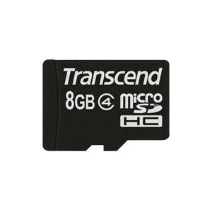 Transcend TS8GUSDC4 8GB MicroSDHC Klasse 4 Hukommelseskort Transcend TS8GUSDC4 8GB MicroSDHC Klasse 4 Hukommelseskort
