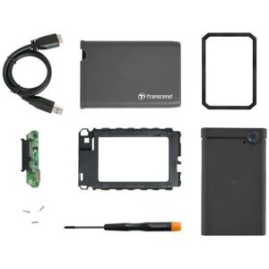 Transcend Grey 2.5 HDD/SSD Enclosure - Model TS0GSJ25CK3 Transcend Grey 2.5 HDD/SSD Enclosure - Model TS0GSJ25CK3