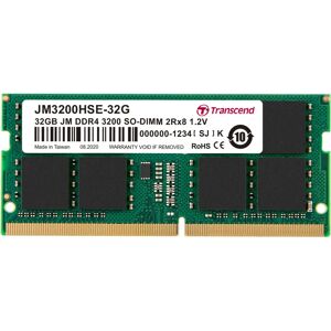 Transcend 32GB DDR4 3200MHz SO-DIMM Speicher - Nicht gepuffert, Nicht-ECC Transcend 32GB DDR4 3200MHz SO-DIMM Speicher - Nicht gepuffert, Nicht-ECC