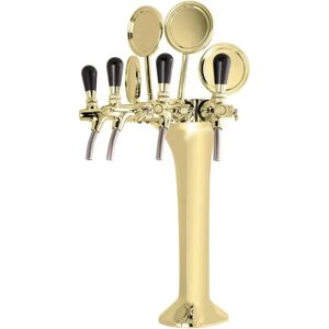 Ich-Zapfe.De Tour de Bière Or 4 Voies - Élégant, Système de Refroidissement - Publicité Ich-Zapfe.De Tour de Bière Or 4 Voies - Élégant, Système de Refroidissement - Publicité