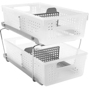 Madesmart Grey Two-Level Storage with Dividers - Storage Organizer Madesmart Grey Two-Level Storage with Dividers - Storage Organizer