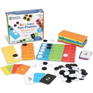 Learning Resources Rainbow Ten-Frames Classroom Set 140 Pieces - Math Tools for Learning Resources Rainbow Ten-Frames Classroom Set 140 Pieces - Math Tools for