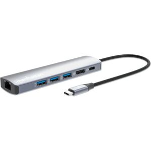 Manhattan 153959 Laptop Docking Station - 4K HDMI, USB-C 6-in-1 Manhattan 153959 Laptop Docking Station - 4K HDMI, USB-C 6-in-1