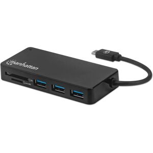 Manhattan 164948 USB-C Dock - 3 Ports, Card Reader Manhattan 164948 USB-C Dock - 3 Ports, Card Reader