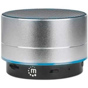Manhattan Altavoz Bluetooth LED Metálico - Plateado Manhattan Altavoz Bluetooth LED Metálico - Plateado
