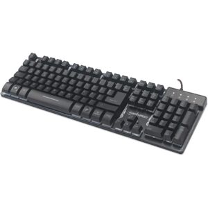 Manhattan Manhattan 178457 Tastatur - Hintergrundbeleuchtet, USB, Schwarz - Tastatur Manhattan Manhattan 178457 Tastatur - Hintergrundbeleuchtet, USB, Schwarz - Tastatur