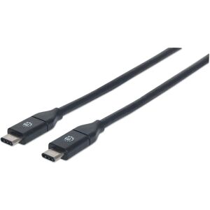 Manhattan USB-C to USB-C Cable - Black - 10 Gbps - 1m - USB 3.2 Gen 2 Manhattan USB-C to USB-C Cable - Black - 10 Gbps - 1m - USB 3.2 Gen 2