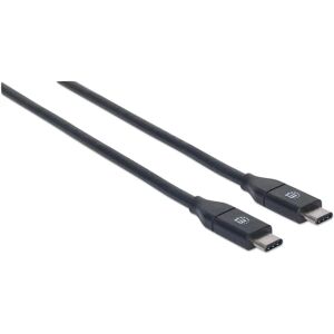 Manhattan USB-C to USB-C Cable - 50cm - Black - USB 3.2 Gen 2 Manhattan USB-C to USB-C Cable - 50cm - Black - USB 3.2 Gen 2