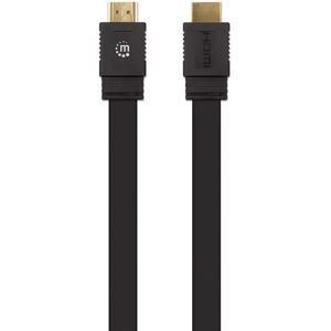 Manhattan HDMI Cable with Ethernet - Flat, 4K@60Hz, 0.5m - HDMI Type A Manhattan HDMI Cable with Ethernet - Flat, 4K@60Hz, 0.5m - HDMI Type A