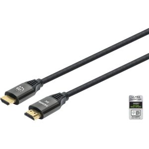Manhattan HDMI Cable with Ethernet - 2m - Black - HDMI Type A Manhattan HDMI Cable with Ethernet - 2m - Black - HDMI Type A