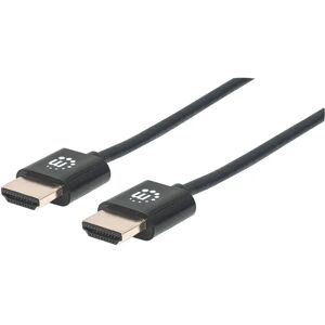 Manhattan HDMI Cable with Ethernet - 1.8m - Black - HDMI Type A Manhattan HDMI Cable with Ethernet - 1.8m - Black - HDMI Type A