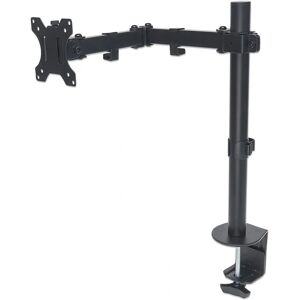 Manhattan Monitor Mount - Supports 10-27 inch screens, VESA 75x75 to 100x100mm - Black Manhattan Monitor Mount - Supports 10-27 inch screens, VESA 75x75 to 100x100mm - Black