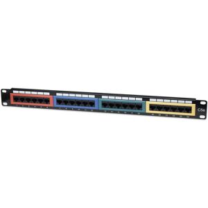Intellinet 513678 Patch Panel - 24-porte, 19'' rack, sort Intellinet 513678 Patch Panel - 24-porte, 19'' rack, sort