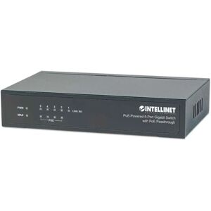 Intellinet 5-Port Gigabit PoE Switch with Passthrough - 68W Intellinet 5-Port Gigabit PoE Switch with Passthrough - 68W