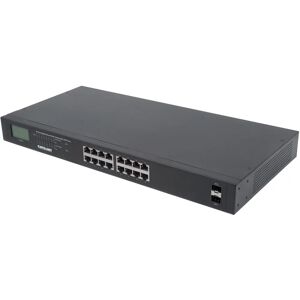 Switch Gigabit Ethernet 16 porte PoE+ di Intellinet con display LCD - Switch di rete Switch Gigabit Ethernet 16 porte PoE+ di Intellinet con display LCD - Switch di rete
