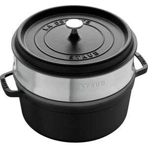 STAUB Cast Iron Roaster - 26cm, 5.2L, Matte Black Enamel - Roaster/Cocotte STAUB Cast Iron Roaster - 26cm, 5.2L, Matte Black Enamel - Roaster/Cocotte