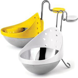 Cuisipro 747308 - Egg Poacher - Stainless Steel - Yellow/White - Egg Poacher Cuisipro 747308 - Egg Poacher - Stainless Steel - Yellow/White - Egg Poacher