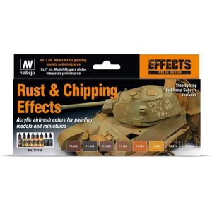 Vallejo 71186 Acrylic Paint Set - Rust & Chipping Effects Vallejo 71186 Acrylic Paint Set - Rust & Chipping Effects