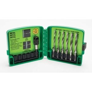 Greenlee LDTAPKIT conjunto de taladro - Rápido para hacer roscas - Juego de 7 piezas, Hss, 8-32 a 1/4-20 Greenlee LDTAPKIT conjunto de taladro - Rápido para hacer roscas - Juego de 7 piezas, Hss, 8-32 a 1/4-20