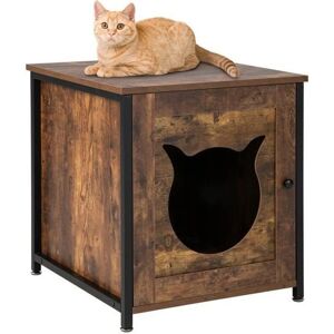 Mueble para gatos COSTWAY - Estante oculta para caja de arena - Marco de acero Mueble para gatos COSTWAY - Estante oculta para caja de arena - Marco de acero