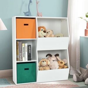 Costway Mueble de Almacenamiento para Juguetes - 3 Cubos y 2 Grandes Cajas Abiertas Costway Mueble de Almacenamiento para Juguetes - 3 Cubos y 2 Grandes Cajas Abiertas