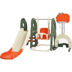 Costway Ensemble de Jeux 6 en 1 pour Enfants - Toboggan, Basket et Plus - Publicité Costway Ensemble de Jeux 6 en 1 pour Enfants - Toboggan, Basket et Plus - Publicité
