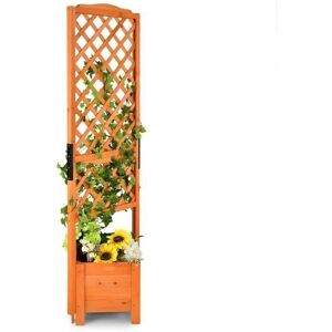 COSTWAY Havebæd med espalier og plantekasse - Indendørs/udendørs COSTWAY Havebæd med espalier og plantekasse - Indendørs/udendørs