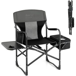 Costway Foldbar Campingstol med Sidebord og Køletaske - Belastning 180kg Costway Foldbar Campingstol med Sidebord og Køletaske - Belastning 180kg