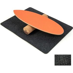 Tabla de Equilibrio de Madera Costway con Rollo de Corcho - Equipo de Entrenamiento Deportivo Tabla de Equilibrio de Madera Costway con Rollo de Corcho - Equipo de Entrenamiento Deportivo