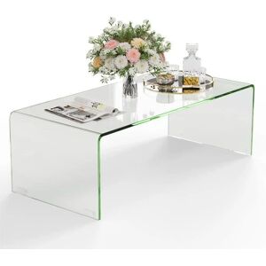 Table Basse en Verre Costway - 108x50x35cm - Design Minimaliste Moderne - Publicité Table Basse en Verre Costway - 108x50x35cm - Design Minimaliste Moderne - Publicité