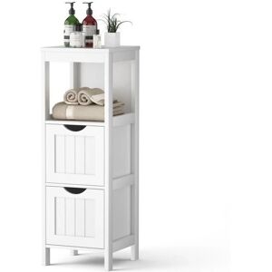 Costway Armario de baño blanco con cajones - 30x30x90cm Costway Armario de baño blanco con cajones - 30x30x90cm