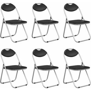 Costway Juego de Sillas Plegables Portátiles - 6 Sillas de Metal en Forma de U Costway Juego de Sillas Plegables Portátiles - 6 Sillas de Metal en Forma de U