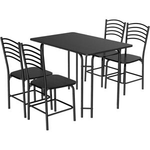 Conjunto de Comedor COSTWAY con Mesa y 4 Sillas - Muebles Modernos y Ahorro de Espacio Conjunto de Comedor COSTWAY con Mesa y 4 Sillas - Muebles Modernos y Ahorro de Espacio