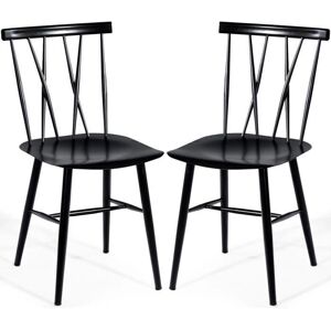 COSTWAY Juego de 2 Sillas de Metal para Comedor - Respaldo Alto Ergonómico COSTWAY Juego de 2 Sillas de Metal para Comedor - Respaldo Alto Ergonómico