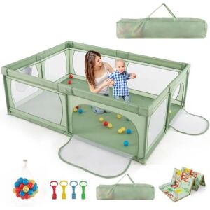 Parc pour Bébé Costway avec 50 Balles Océaniques - Maille Respirante et Stable - Centre d'Activités avec Base Antidérapante - Publicité Parc pour Bébé Costway avec 50 Balles Océaniques - Maille Respirante et Stable - Centre d'Activités avec Base Antidérapante - Publicité