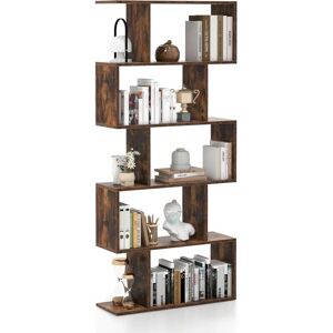 Estantería Costway con 6 Niveles - Forma de S en Madera Estantería Costway con 6 Niveles - Forma de S en Madera