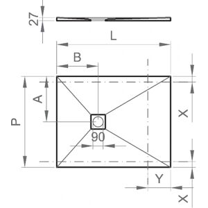 Ercos Modello BPMAROSTON8010 Piatto doccia rettangolare in resina di marmo - Serie Pietra Ercos Modello BPMAROSTON8010 Piatto doccia rettangolare in resina di marmo - Serie Pietra