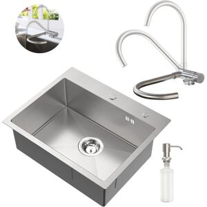 Auralum - Max - 55 × 45 cm - Fregadero de cocina con grifo Auralum - Max - 55 × 45 cm - Fregadero de cocina con grifo