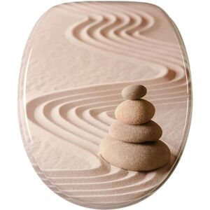 Siège de WC Sanilo Zen Beige - Fermeture douce, ajuste universel - Publicité Siège de WC Sanilo Zen Beige - Fermeture douce, ajuste universel - Publicité