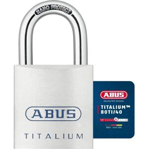 Abus Titalium Padlock 80TI/40 - Security Level 6 - Lightweight Aluminum Abus Titalium Padlock 80TI/40 - Security Level 6 - Lightweight Aluminum