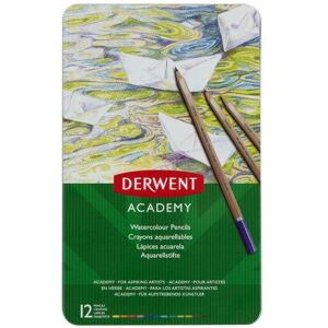 Derwent Academy moniväriset vesivärikynät 12 kappaletta Derwent Academy moniväriset vesivärikynät 12 kappaletta