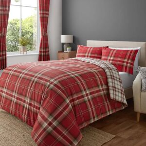 Catherine Lansfield Kelso Cotton Duvet Set - King, Red Catherine Lansfield Kelso Cotton Duvet Set - King, Red