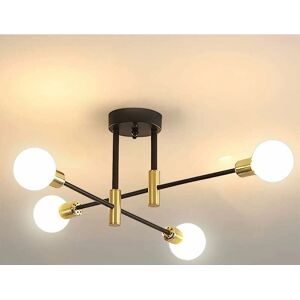 Goeco Sputnik Deckenlampe - Verstellbar 180° Schwarz Gold - 72cm Goeco Sputnik Deckenlampe - Verstellbar 180° Schwarz Gold - 72cm